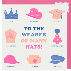 'Many Hats' Mother's Day Card