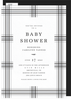'Preppy Plaid' Baby Shower Invitation