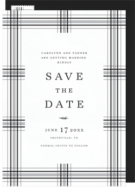 'Preppy Plaid' Wedding Save the Date