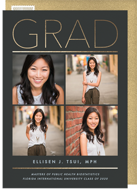 'Modern Grad Collage' Graduation Announcement