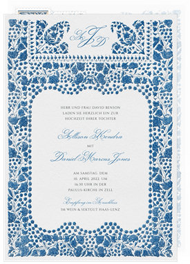 'Antique Border' Wedding Invitation