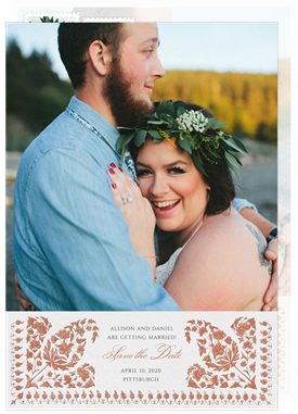 'Antique Border' Wedding Save the Date