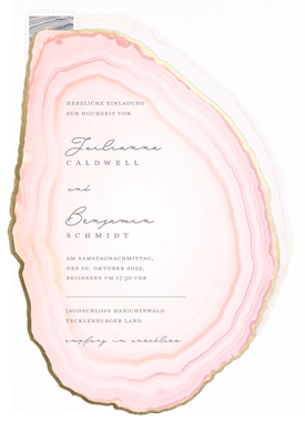 'Gilded Agate' Wedding Invitation