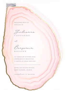 'Gilded Agate' Wedding Invitation