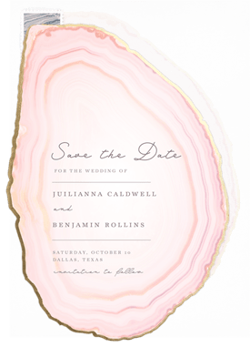 'Gilded Agate' Wedding Save the Date