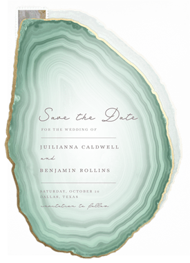 'Gilded Agate' Wedding Save the Date