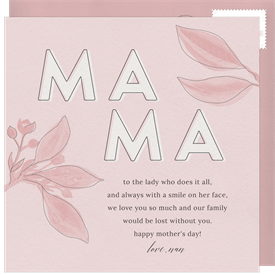 'Sweet Mama' Mother's Day Card