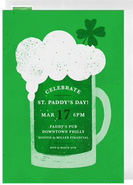 'Green Beer' St. Patrick's Day Invitation