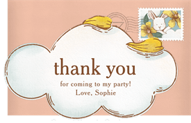 'Vintage Balloon' Kids Birthday Thank You Note