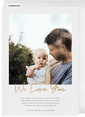 'We Love You' Father's Day Card