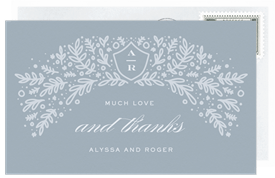 'Wintry Botanicals' Wedding Thank You Note