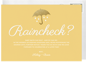'Raincheck' Cancel / Postpone an Event Announcement