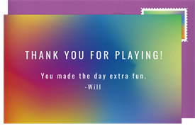 'Retro Arcade Game' Kids Birthday Thank You Note