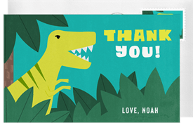 'Dino Party' Kids Birthday Thank You Note