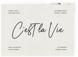 'C'est La Vie' Cancel / Postpone an Event Announcement