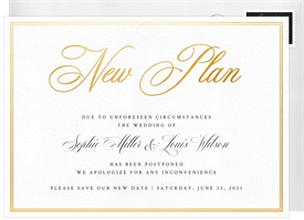 'New Plan' Cancel / Postpone an Event Announcement
