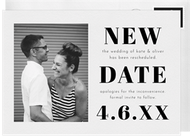 'New Date TBD' Wedding Updates Announcement
