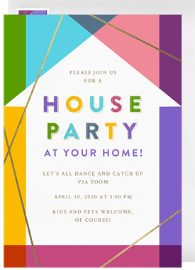 'House Party' Virtual / Remote Invitation