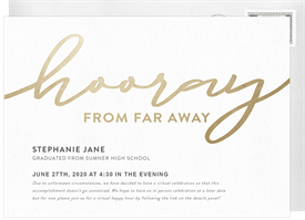 'Hooray From Far Away' Virtual / Remote Invitation