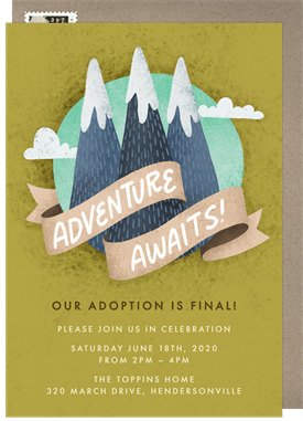 'Adventure Awaits' Party Invitation