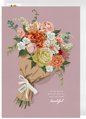 'Mother's Day Bouquet' Mother's Day Card
