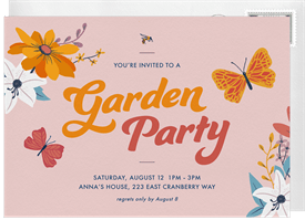 'Party in the Garden' Garden party Invitation