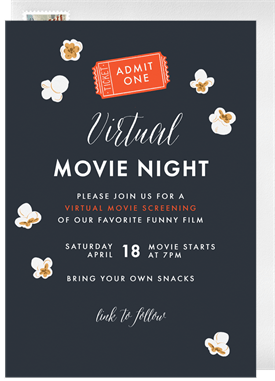 'Movie Night Classics' Virtual / Remote Invitation