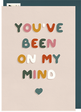 'On My Mind' Thinking of You Card