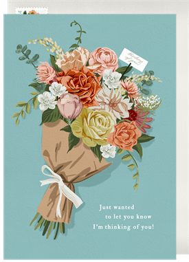 'Floral Sentiments' Thinking of You Card