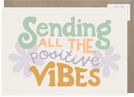'Sending Positive Vibes' Thinking of You Card