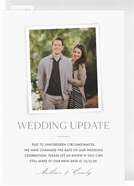 'Fun Snapshot' Wedding Updates Announcement