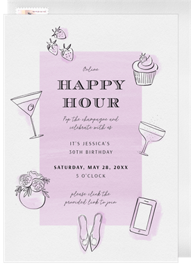 'Ladies Happy Hour' Virtual / Remote Invitation