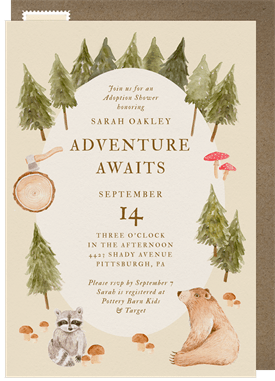 'Woodland Charm' Shower Invitation