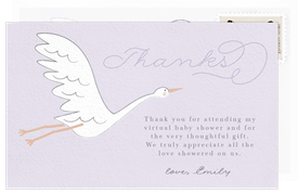 'Baby On The Way' Virtual / Remote Thank You Note