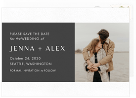 'Simple Stripe' Wedding Save the Date