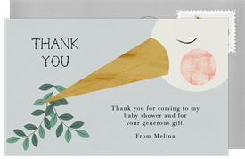 'Special Stork Delivery' Virtual / Remote Thank You Note