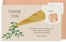 'Special Stork Delivery' Virtual / Remote Thank You Note