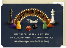 'Classic Game Night' Virtual / Remote Invitation