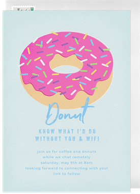 'Colorful Donut' Virtual / Remote Invitation