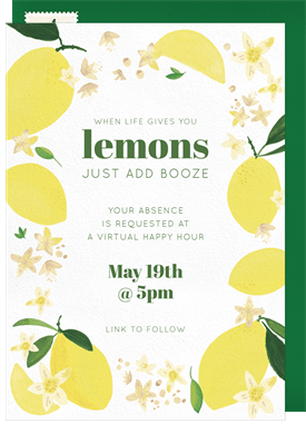 'Lemons' Virtual / Remote Invitation