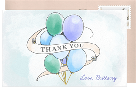 'Shower By Mail' Bridal Shower Thank You Note
