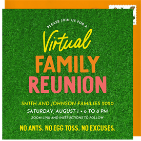 'Virtual Family Reunion' Virtual / Remote Invitation