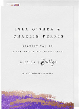 'In Flux' Wedding Save the Date