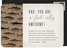 'Elegant Angler' Father's Day Card