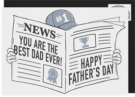 'Newsworthy Dad' Father's Day Card