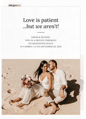 'Eager Love' Wedding Announcement