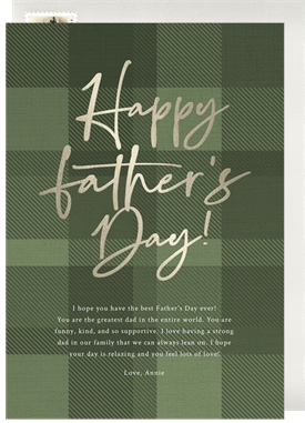 'Plaid Dad' Father's Day Card