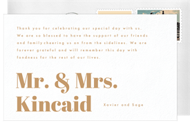 'The Edit' Wedding Thank You Note