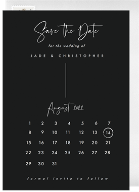 'Mod Calendar' Wedding Save the Date