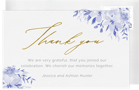 'Lovely Floral Frame' Wedding Thank You Note
